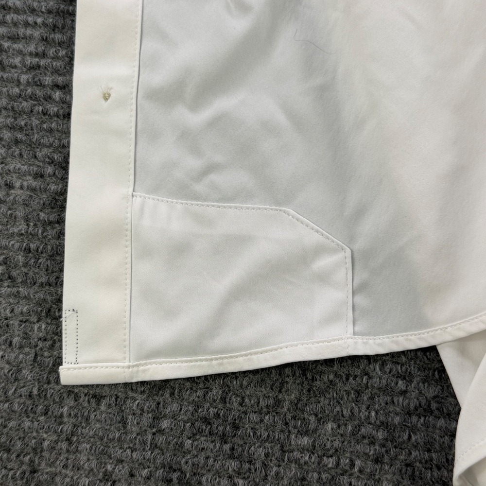Poncho Outdoors White Long Sleeve Button Shirt Men Medium Regular Fit Embroidery - Picture 7 of 14